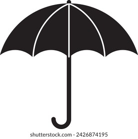 Icono de paraguas vector plano plantilla diseño de moda.