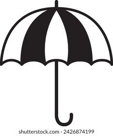 Umbrella icon flat vector template design trendy.
