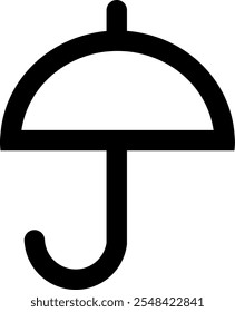 Icono del paraguas para el Diseño gráfico