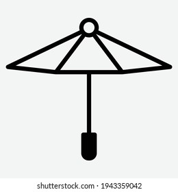 Umbrella Icon for Graphic Design Projects