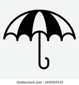 Icono de paraguas para proyectos de diseño gráfico