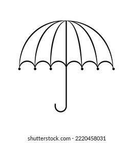 Icono de paraguas para proyectos de diseño gráfico