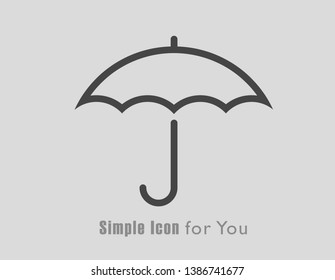 Umbrella icon, great design for any purposes. Flat weather vector illustration. Vector illustration graphic. Cold season. Rain icon vector isolated. Vector umbrella rain protection. Spring season. 