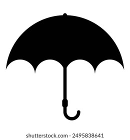 Umbrella icon in grey scale isolated on white background.