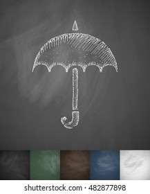 umbrella icon. Hand drawn vector illustration