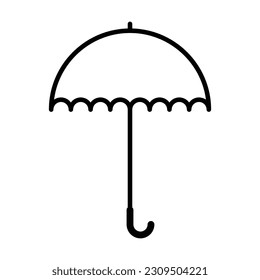 umbrella icon, handle vector, rain illustration