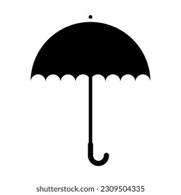 umbrella icon, handle vector, rain illustration