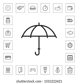 Umbrella icon illustration isolated vector sign symbol