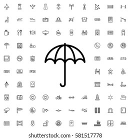 umbrella icon illustration isolated vector sign symbol. Airport icons set.