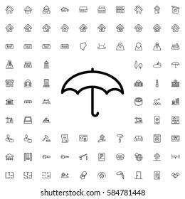 umbrella icon illustration isolated vector sign symbol. Real Estate icons set.