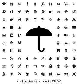 Umbrella icon illustration isolated vector sign symbol. family icons vector set.