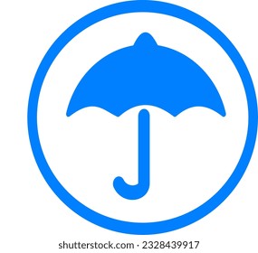 Umbrella icon illustration. Replaceable vector design.