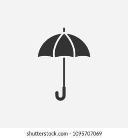 Umbrella icon illustration, vector rain sign symbol