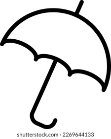 Regenschirmsymbol-Illustrator-Design auf weißem Hintergrund.EPS