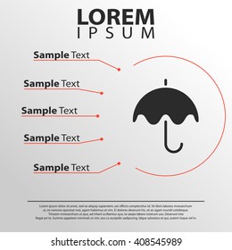 umbrella icon. infographics template