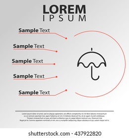 umbrella icon. umbrella  infographics template