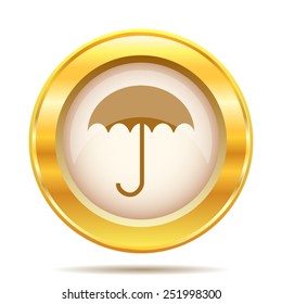 Umbrella icon. Internet button on white background. EPS10 vector. 