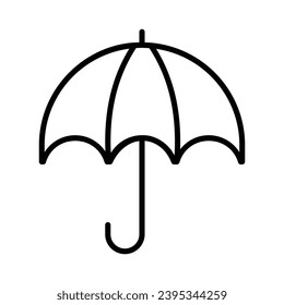 Umbrella-Symbol einzeln auf weißem Hintergrund, Vektorgrafik
