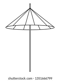 umbrella icon isolated black and white