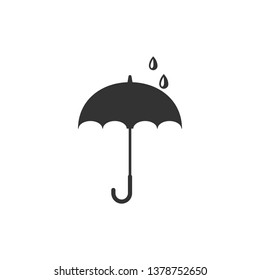 Umbrella icon isolated. Flat design. Vector Illustration
