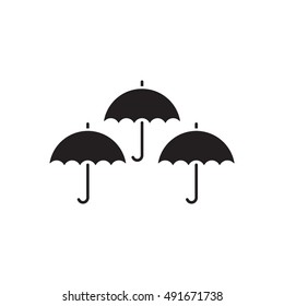 Umbrella    icon,  isolated. Flat  design.