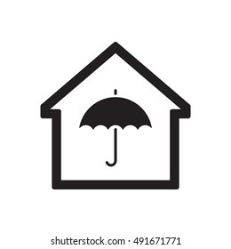 Umbrella   icon,  isolated. Flat  design.