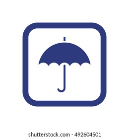 Umbrella    icon,  isolated. Flat  design.