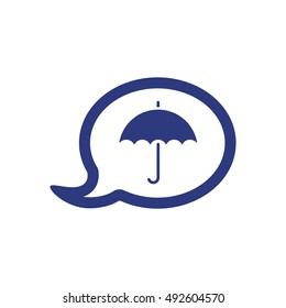 Umbrella    icon,  isolated. Flat  design.