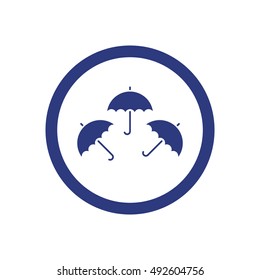 Umbrella    icon,  isolated. Flat  design.