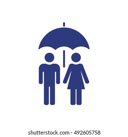 Umbrella    icon,  isolated. Flat  design.