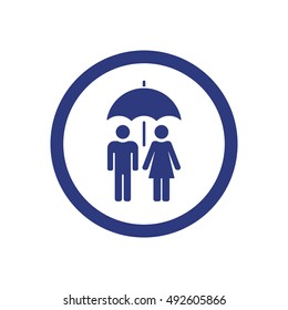 Umbrella    icon,  isolated. Flat  design.
