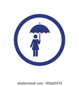 Umbrella    icon,  isolated. Flat  design.
