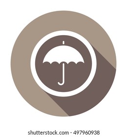 Umbrella    icon,  isolated. Flat  design.