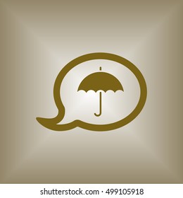 Umbrella   icon,  isolated. Flat  design.