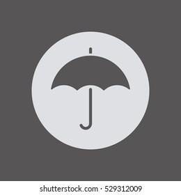 Umbrella  icon,  isolated. Flat  design.