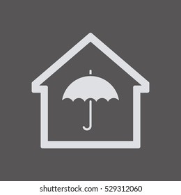 Umbrella  icon,  isolated. Flat  design.