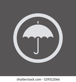 Umbrella  icon,  isolated. Flat  design.