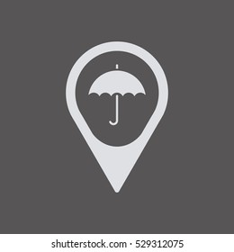 Umbrella  icon,  isolated. Flat  design.