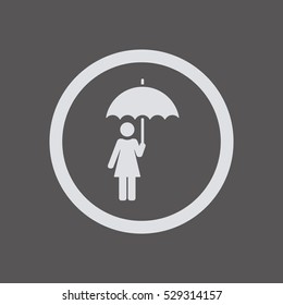 Umbrella  icon,  isolated. Flat  design.