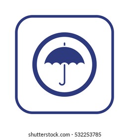 Umbrella  icon,  isolated. Flat  design.