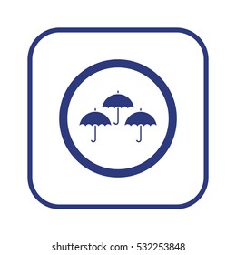 Umbrella  icon,  isolated. Flat  design.