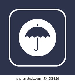 Umbrella  icon,  isolated. Flat  design.
