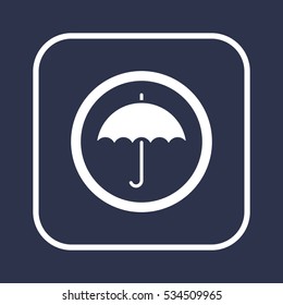 Umbrella  icon,  isolated. Flat  design.