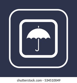 Umbrella  icon,  isolated. Flat  design.