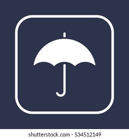 Umbrella  icon,  isolated. Flat  design.
