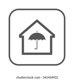 Umbrella  icon,  isolated. Flat  design.