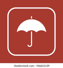 Umbrella  icon,  isolated. Flat  design.