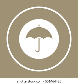 Umbrella  icon,  isolated. Flat  design.
