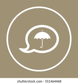 Umbrella  icon,  isolated. Flat  design.