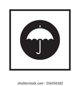 Umbrella  icon,  isolated. Flat  design.